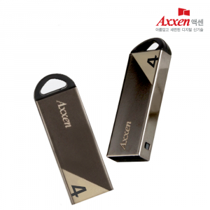 액센 U37 스톤 흑진주 도금 메탈 USB 메모리 4GB