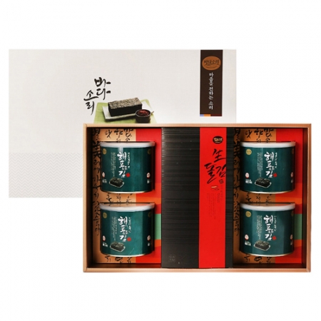 바다소리 생돌김 혼합세트 5호, 특생돌김 8봉 + 해품김 캔 4개 #2