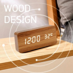 LED 우드 탁상시계