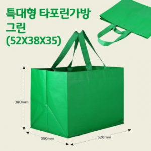 특대형 타포린 가방 그린 (52 * 38 * 35)