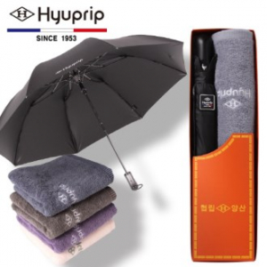 협립 암막 고밀도 커넥션 2단 65 우산 + 호텔 코마 170 타올 1P 우산 타올세트 (양산겸용)