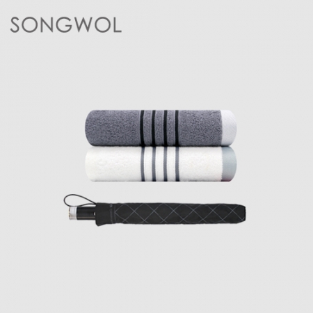 송월 3매입 세트) CM 2단 다이아라인 우산+ CM 포라인 타올 #3