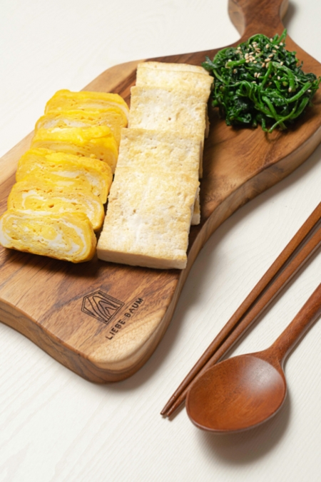 [리베바움] 티크목 플레이팅 도마 피크닉 4 - 각인 #3