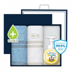 송월 완벽 향균 케어 3P 세트(아이깨끗해 핸드워시 1개 + 노을 40 타올 2매)