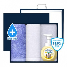 송월 완벽 향균 케어 3P 세트(아이깨끗해 핸드워시 1개 + 향균 180g 타올 2매)
