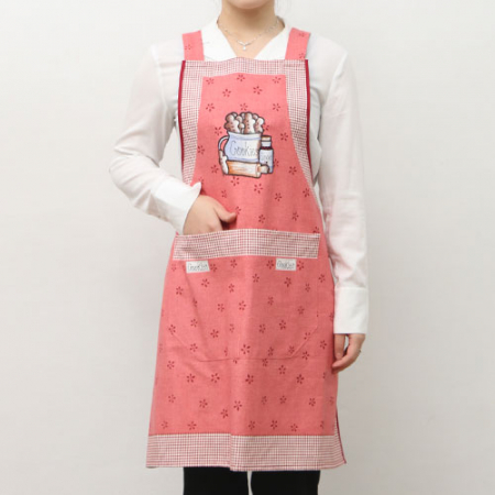 단체 행사용 체크 일러스트 H앞치마 #2