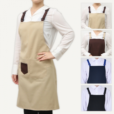 배색 포켓 앞치마, 남자 여자 단체 행사 H형 #2