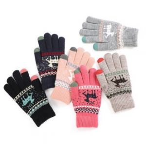 에코라이프 귀여운 사슴 디자인 스마트폰 터치 장갑 CBH474