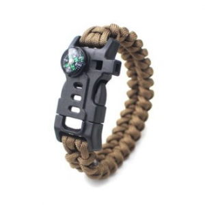 네이쳐 5in1 다기능 SOS 서바이벌 나침반 야외 생존 팔찌 CBH548