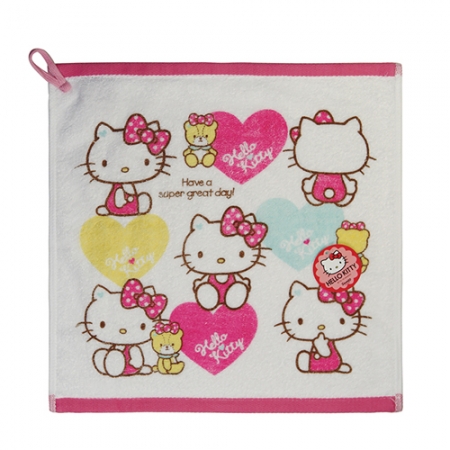 헬로키티 핸드나염 하트 손수건 MJ #2