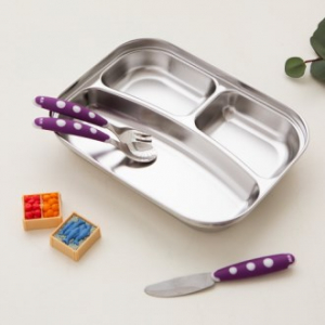 국내제조 스테인레스 304 3구식판 1400ml