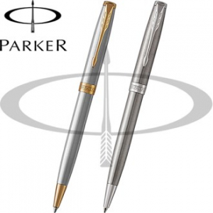 파카 소네트 스텐레스 스틸 볼펜/ 2중 홈라인 마감처리