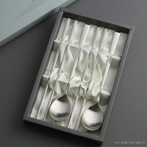 찰리 2인 수저 세트 (종이 케이스) 숟가락 젓가락