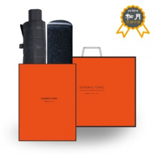 송월 CM 3단 엠보 체크 우산 + 송월 S.W 미라주 타올 O.G 세트 42