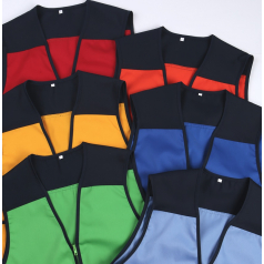 TC 배색 마트 조끼 B