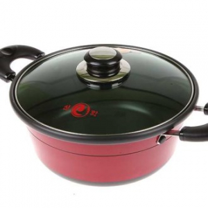 에코키친 컬러풀 냄비 레드 양수 22cm KB454