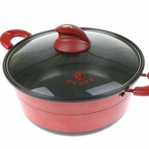 에코키친 컬러풀 냄비 레드 양수 28cm KB457