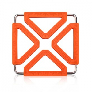 에코키친 스테인레스 스틸 실리콘 사이즈 조절 냄비받침 CBH703