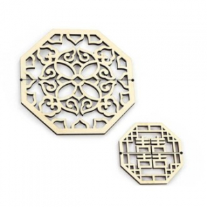 에코키친 원목 한국적인 전통문양 냄비받침 컵받침 CBH706