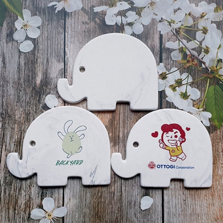 모던대리석 코끼리 냄비받침 #2