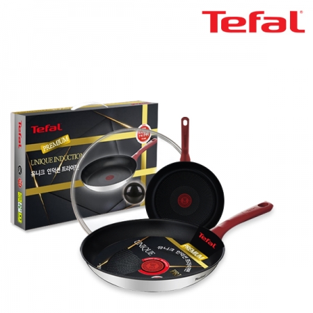 테팔 유니크 인덕션 프리미엄 프라이팬 20cm+ 멀티 팬 28cm+유리뚜껑 CT1-UQFP20W28G #2