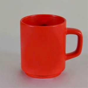 허리케인 올 무광 레드 머그컵 - 실크