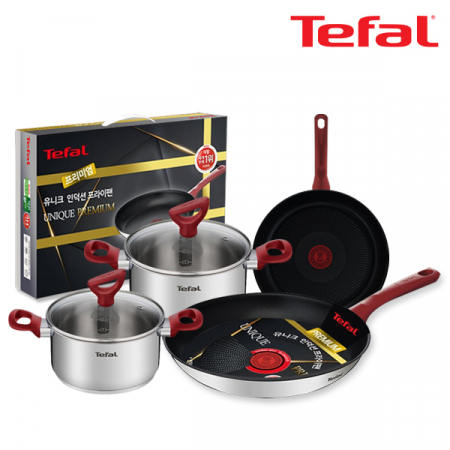 테팔 유니크 인덕션 프리미엄 프라이팬24cm+28cm+냄비 양수18cm+20cm CT1-UQFP2428P1820 #2