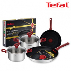 테팔 유니크 인덕션 프리미엄 프라이팬24cm+28cm+냄비 양수18cm+20cm CT1-UQFP2428P1820