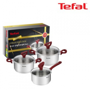 테팔 유니크 인덕션 프리미엄 냄비 편수 16cm + 양수 18cm + 20cm CT1-UQP161820