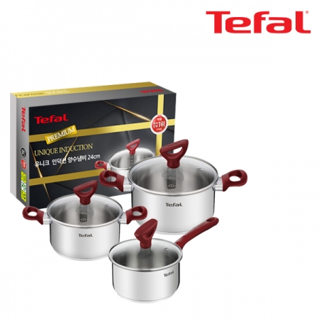 테팔 유니크 인덕션 프리미엄 냄비 편수 16cm + 양수 18cm + 24cm CT1-UQP161824 #2