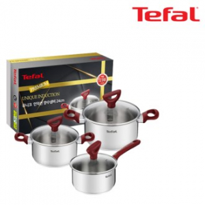 테팔 유니크 인덕션 프리미엄 냄비 편수 16cm + 양수 18cm + 24cm CT1-UQP161824