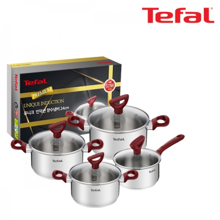 테팔 유니크 인덕션 프리미엄 냄비 편수 16cm + 양수 18cm + 20cm + 24cm CT1-UQP16182024 #2