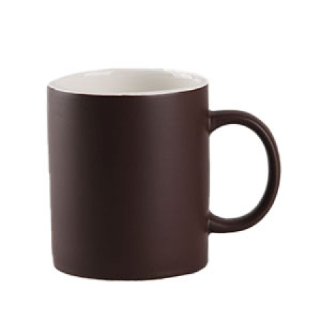 하이앤드 투톤 무광 브라운 머그컵 - 실크 #2
