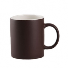 하이앤드 투톤 무광 브라운 머그컵 - 실크