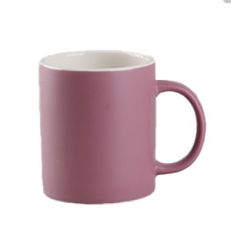 하이앤드 투톤 무광 딥핑크 머그컵 - 실크 #2