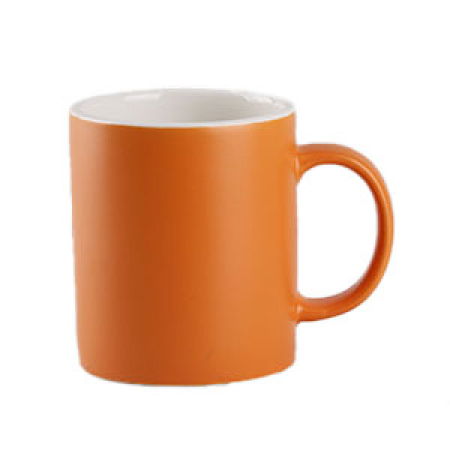 하이앤드 투톤 무광 오렌지 머그컵 - 실크 #2