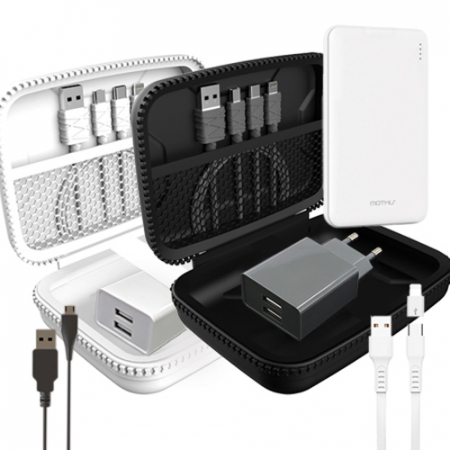 3in1 멀티 케이블 2포트 동시 충전기 보조배터리 여행용파우치 세트 CS20 #2