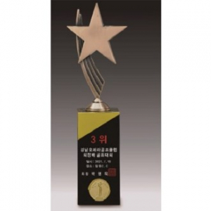 금속크리스탈 브론즈 별 트로피 151