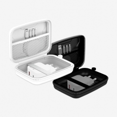 팝폰 여행용 퀄컴 고속 착 릴케이블 충전기 파우치 선물세트 CS45 3IN1