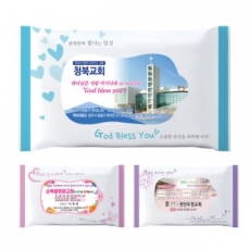 전도용 교회 홍보 물티슈 20매 하나님의 사랑3종