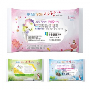 전도용 교회 홍보 물티슈 20매 (전도3종)