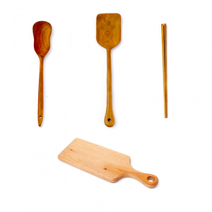 마호가니 플레이팅 도마 s +티크 조리도구 3종세트
