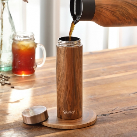 아소부 스텐진공 텀블러 르바통 우드 500ml #3