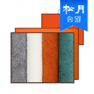 [송월타올] 호텔수건 솔리드 뱀부 무지타올 4매 선물세트 (쇼핑백) 기념수건