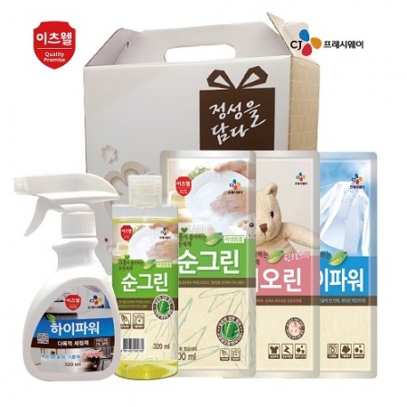 CJ다목적,순그린320(용기),순그린(리필),하이파워,피오린 5종세트 #2