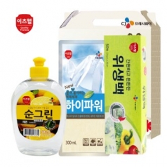 CJ순그린(레몬500용기),하이파워,위생백3종세트