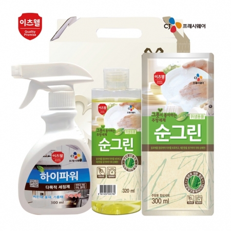 CJ 다목적세정제, 순그린320 (용기) , 순그린 (리필) 3종 세트 #2