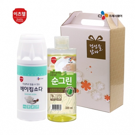 CJ 이츠웰 순그린320ml, 베이킹소다500g용기2종 세트 #2