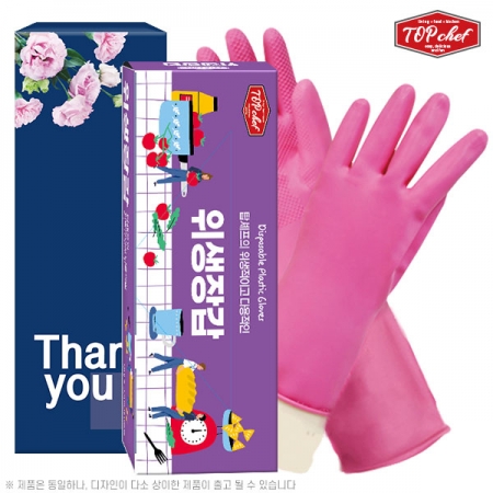탑셰프 위생장갑 고무장갑32cm(2종) #2