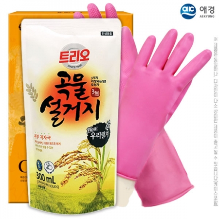 애경 곡물설거지300리필 고무장갑32cm(2종) #2